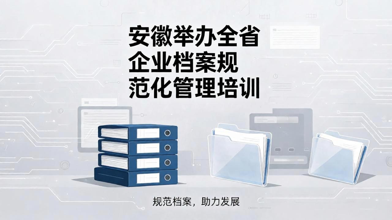 安徽举办全省企业档案规范化管理培训